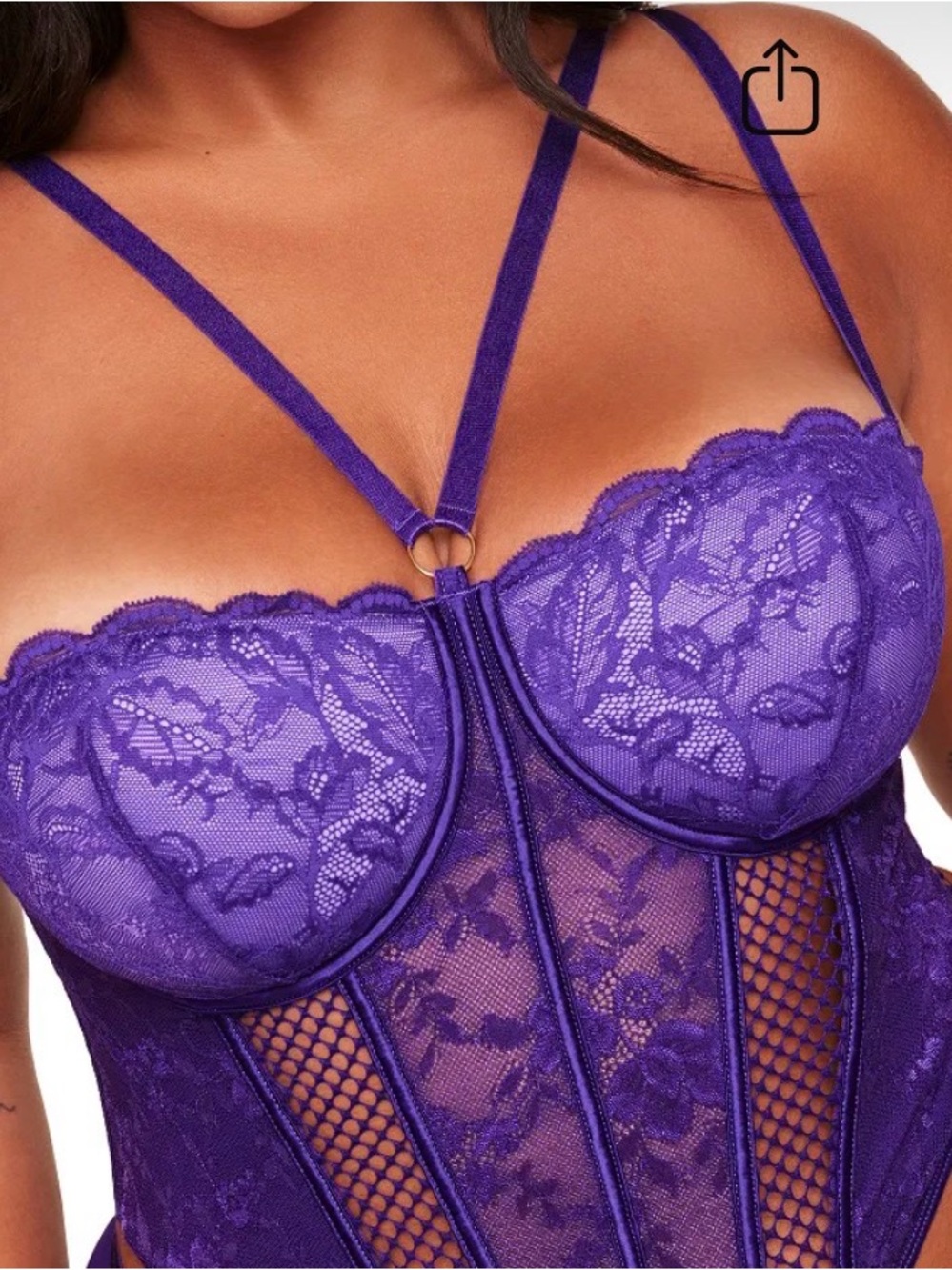 Purple Lace Bustier  - Adore Me Dominika
